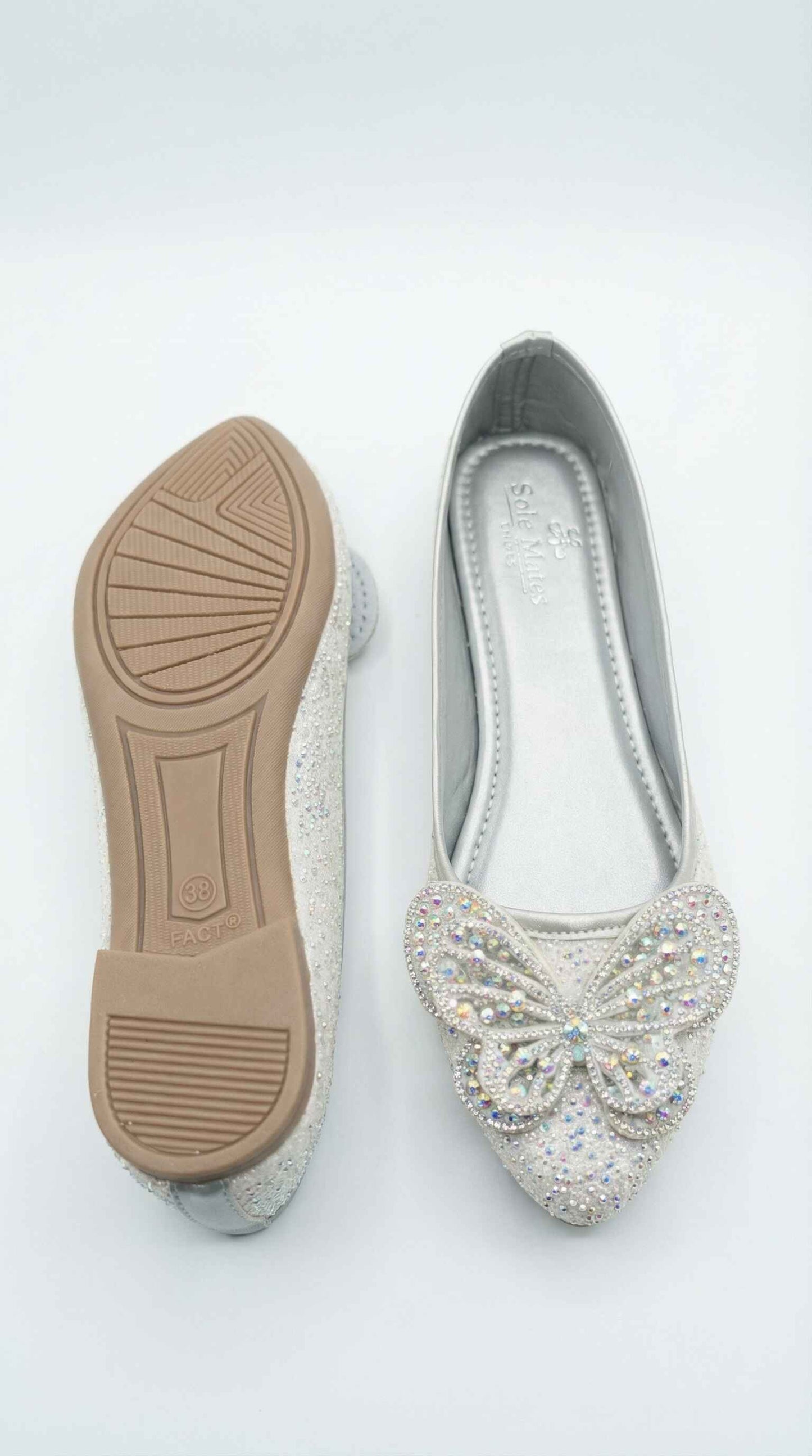 Silver butterfly ballerina