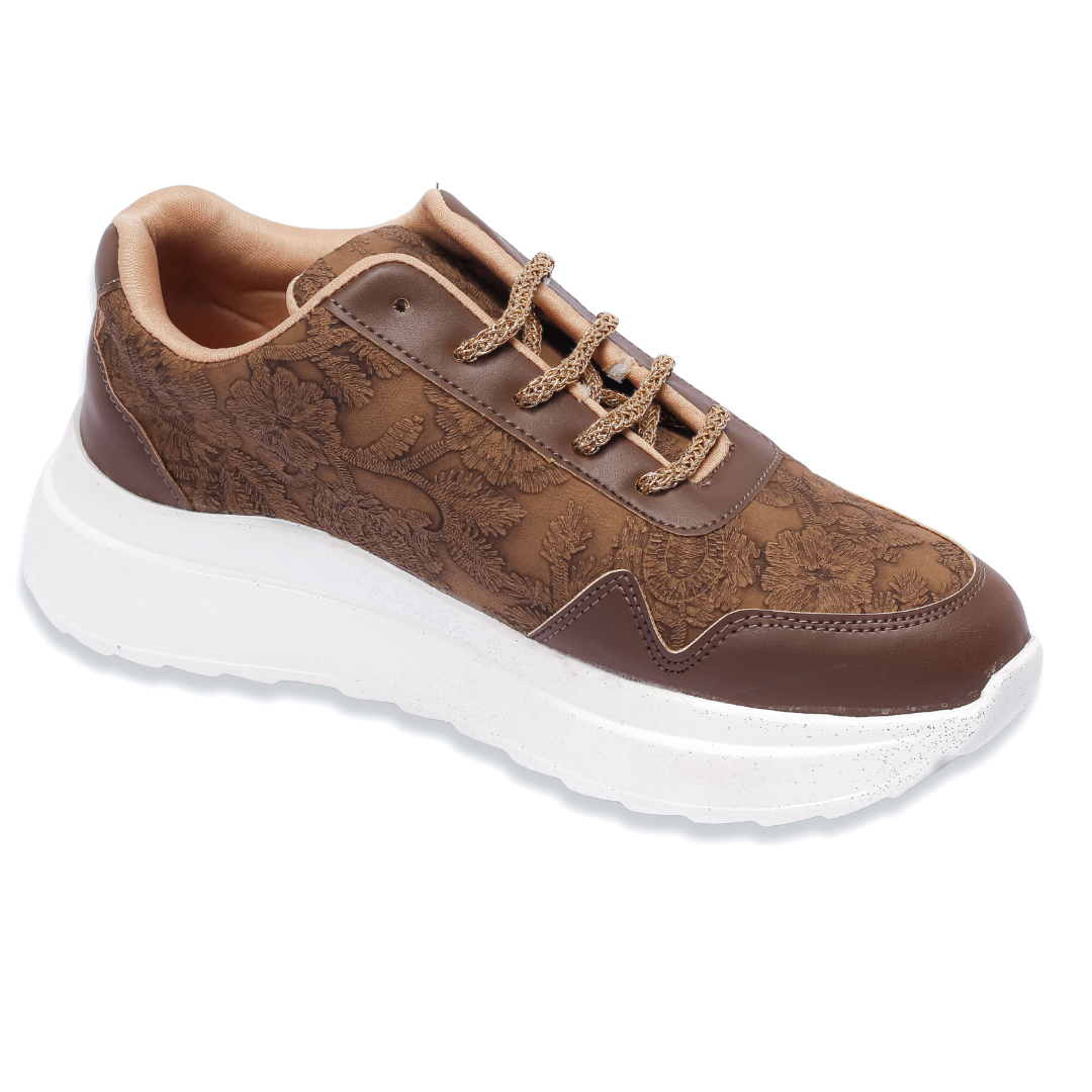 Tan Blossom Sneakers