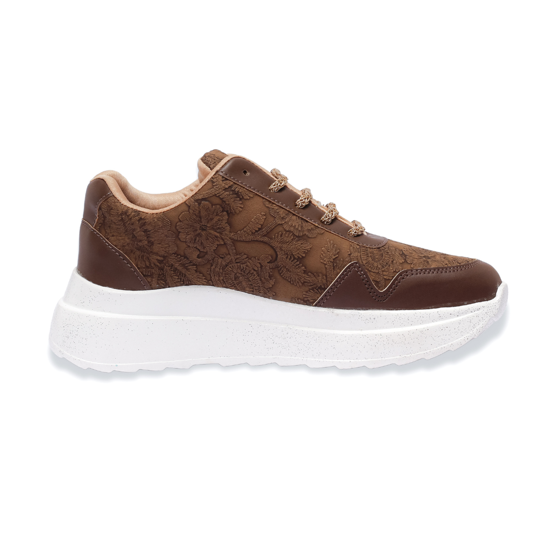 Tan Blossom Sneakers