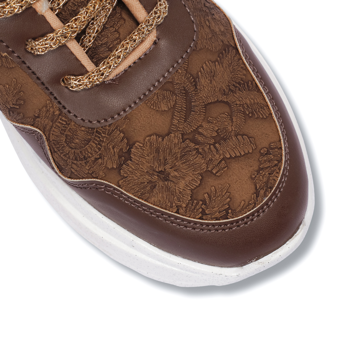 Tan Blossom Sneakers