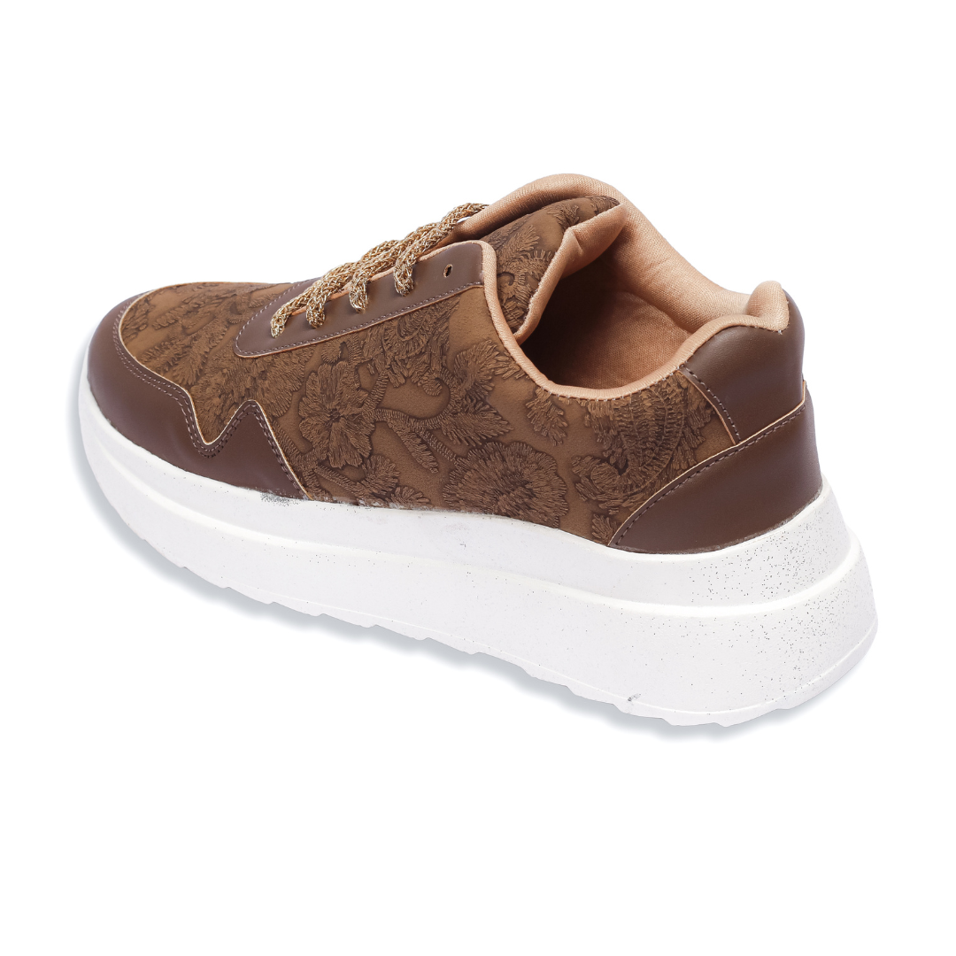 Tan Blossom Sneakers