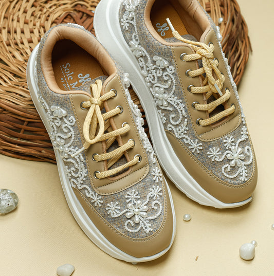 Pearly White Sneakers